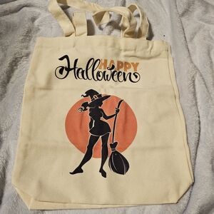 Witch Canvas Halloween Treat Bag
